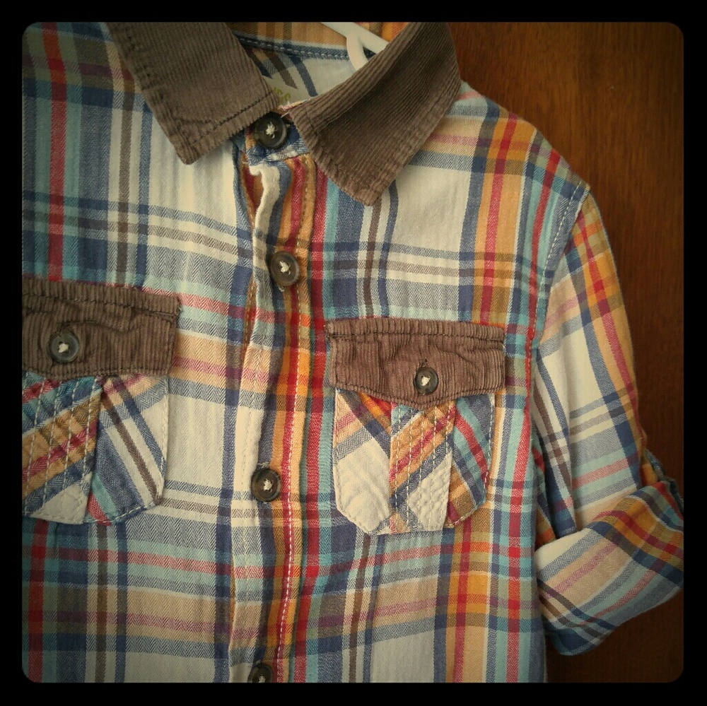 Flannel plaid long sleeve shirt